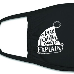 Christmas Dear Santa Double Layer Reusable Washable Face Mask
