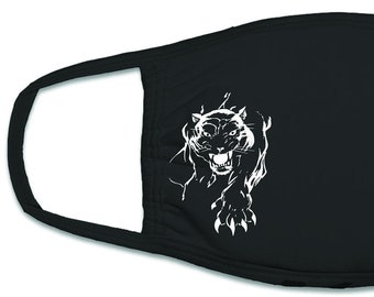 Mascarilla facial lavable reutilizable de doble capa inspirada en Panther