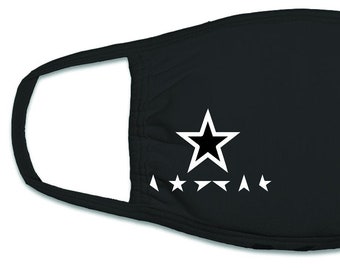 David Bowie Blackstar Inspired Double Layer Reusable Washable Face Mask