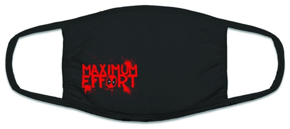 Deadpool Maximum Effort Inspired Adult Face Mask Washable Double Layer Reusable