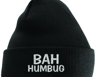 Czapka Beanie z haftem Bah Humbug