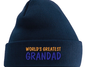 Gorro bordado con el mejor abuelo