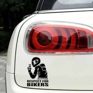 Decal for Funny Car Stickers Respect Biker Sticker For Bikers Sticker On Car Motorcycle Decals