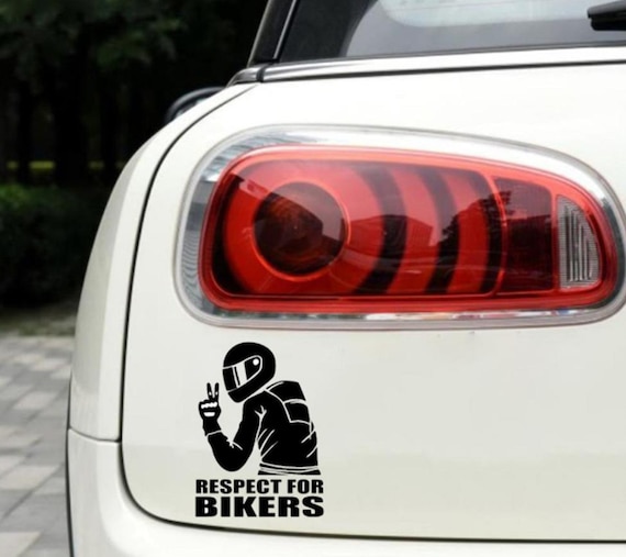 Decal for Funny Car Stickers Respect Biker Sticker for Bikers