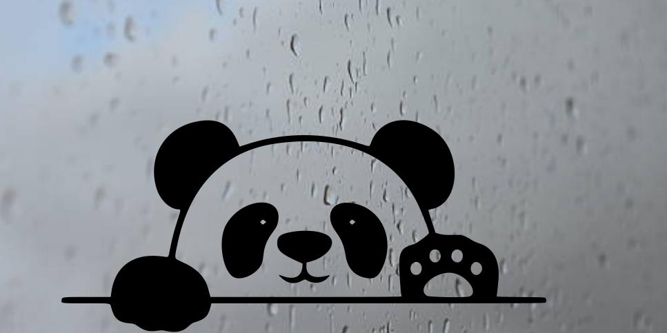 Panda Face Vinyl Decal Sticker, Water Resistant - Etsy