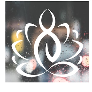 Buddha Lotus Yoga Indian Namaste Vinyl Sticker Decal for Car, Truck, Window, Bumper Decal for Laptop, Phone, Home Decoration