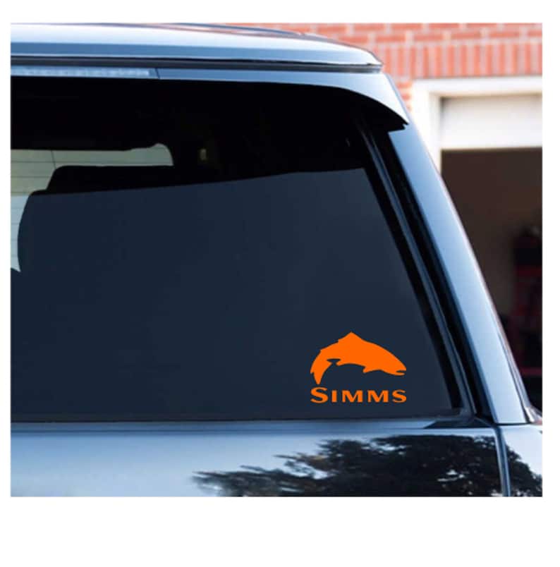 Custom Decal Simms Fishing # 2 / Vinyl Sticker Decal for Car, Truck ...