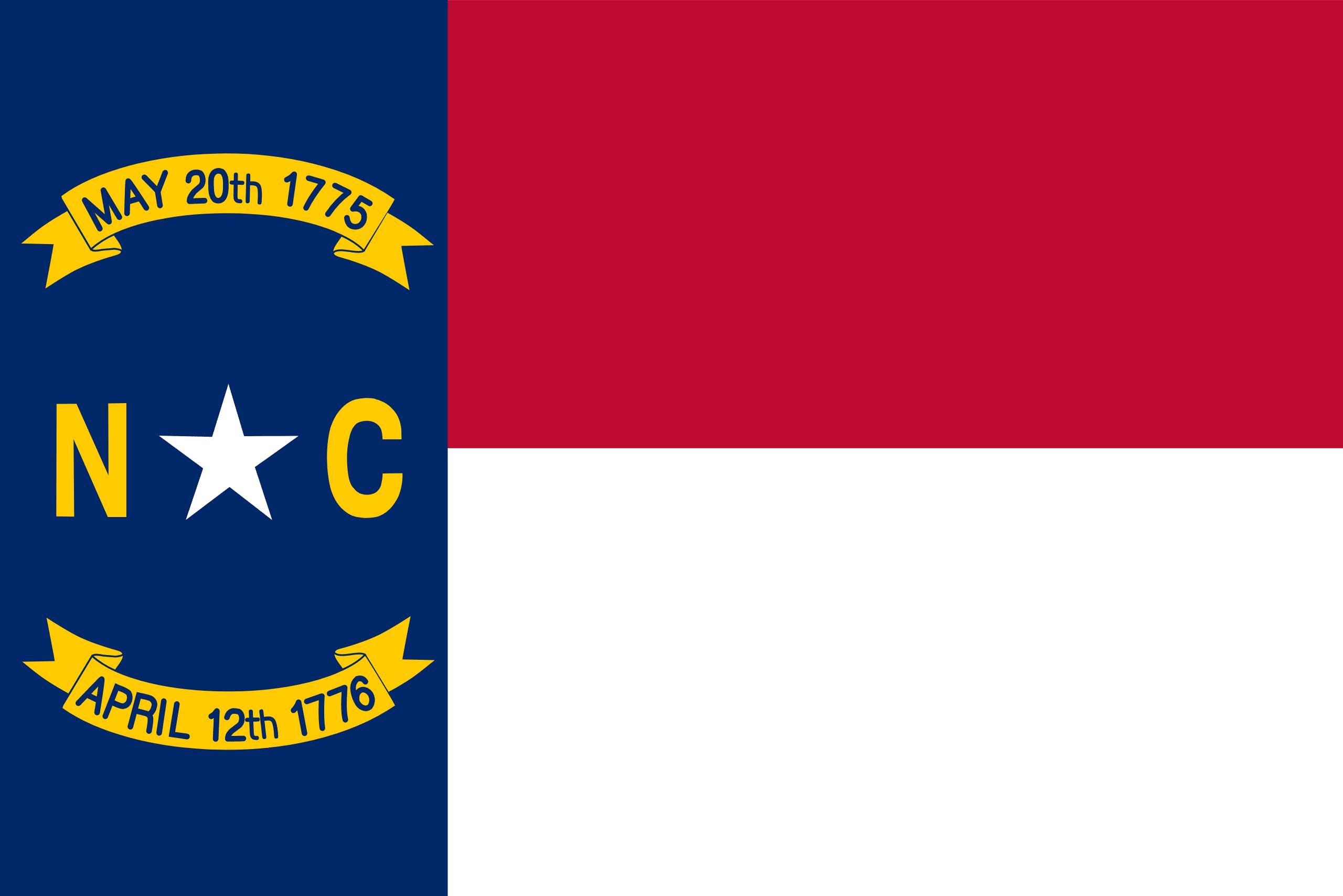 North Carolina State Flag Vinyl Decal Sticker State Pride Car ...