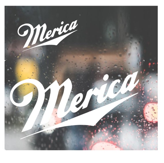 Merica Funny Window Decal Sticker | Custom Made In The USA | Fast - Foto 8