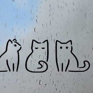 Four Vibrant Cat Sticker Decals, Car, Truck, Motorcycle, Window, Laptop, Tumbler, Sports, Phone, Home Decoration, Funny Designs, Made In The image 4