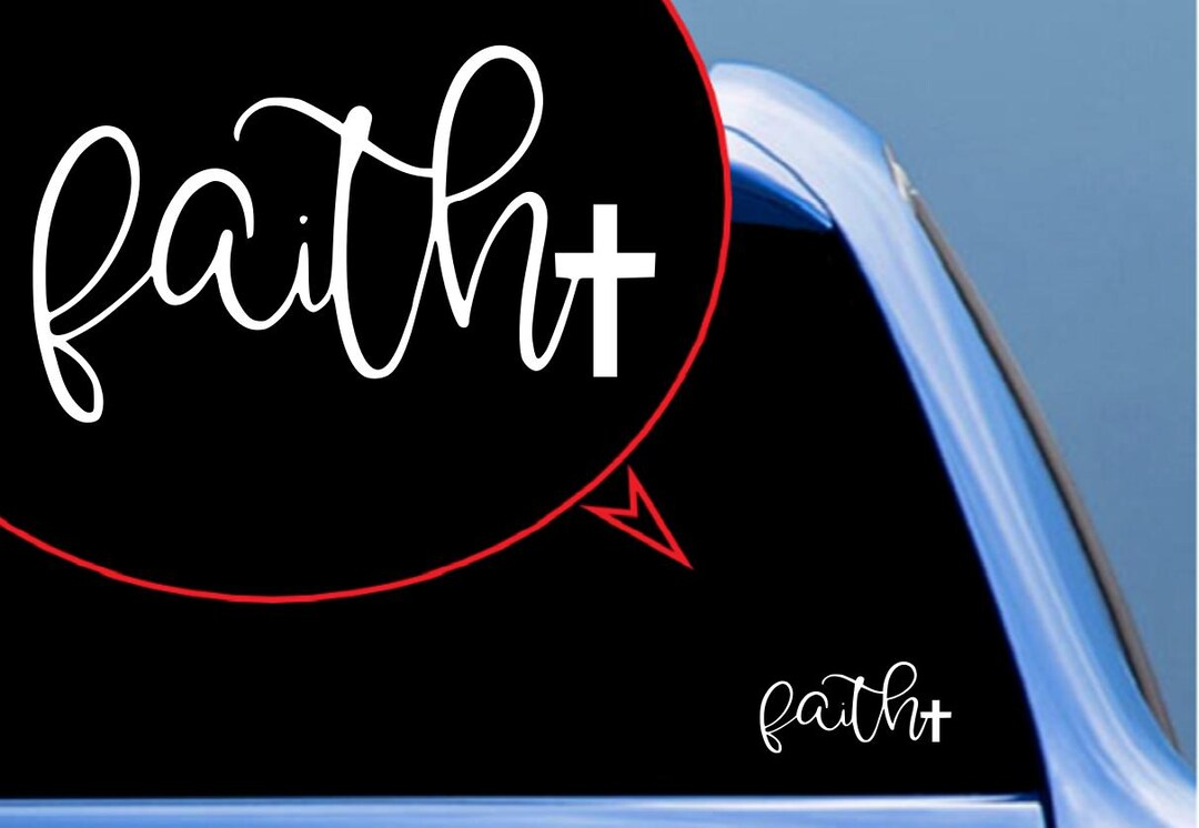 Faith Cross Vinyl Decal, Car Window Bumper Sticker - Etsy