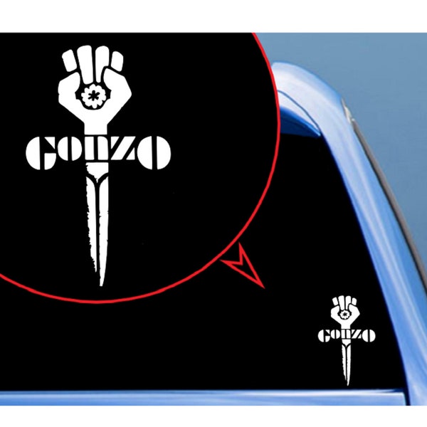 Gonzo Fist - Hunter S Thompson Vinyl Sticker Decal for Car, Truck, Window, Bumper Decal for Laptop, Phone, Home Decoration