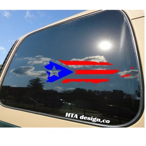 Decal for PUERTO RICO flag in country Vinyl Sticker Decal for Car, Truck, Window, Bumper Decal for Laptop,  Home Decoration