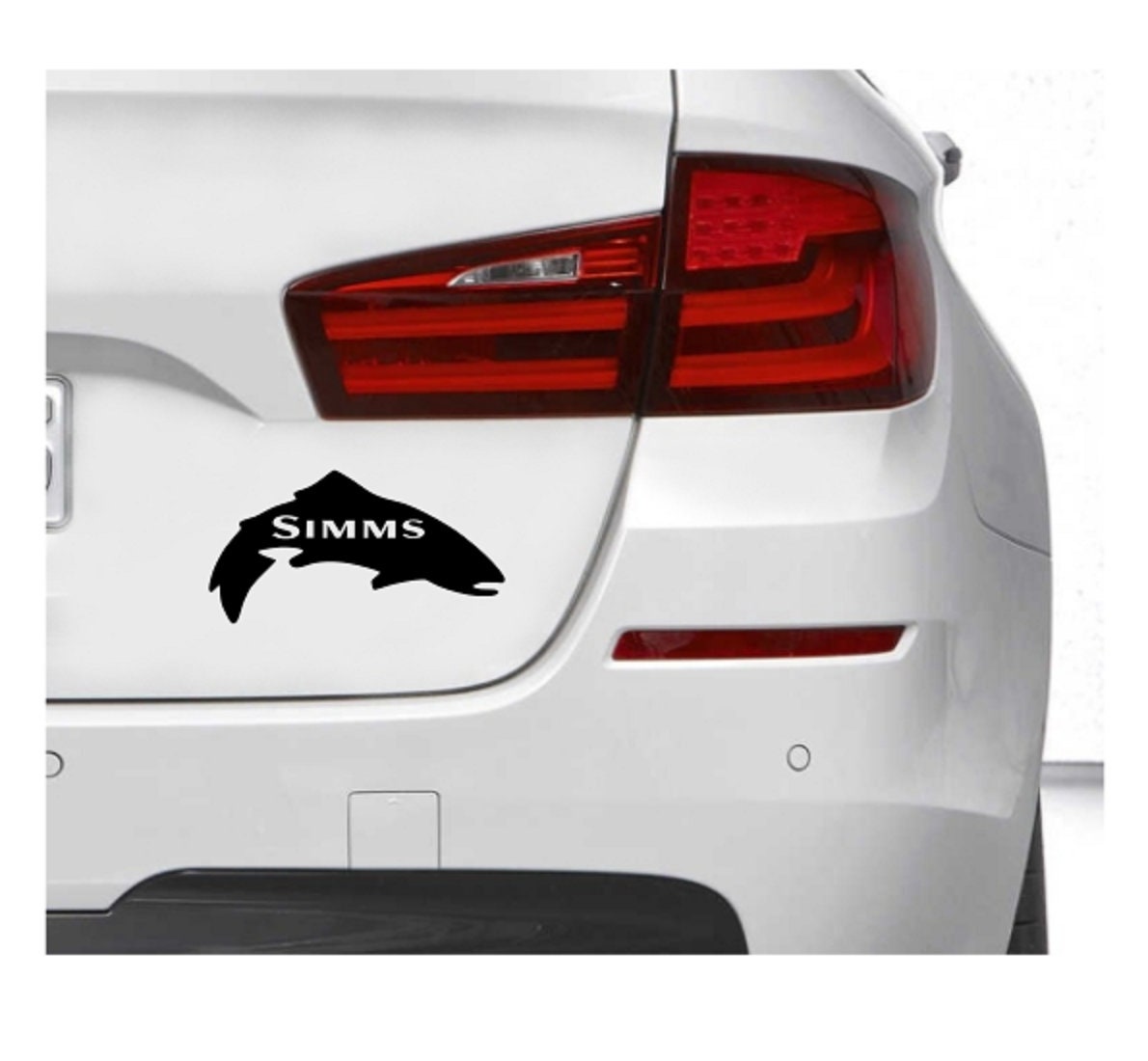 Custom Decal Simms Fishing Vinyl Sticker Decal for Car, Truck