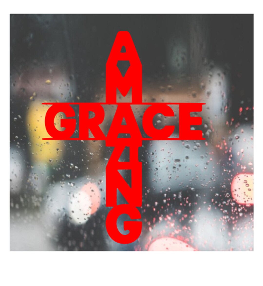 Amazing Grace Cross Vinyl Decal, Car, Laptop, Home Decor - Etsy