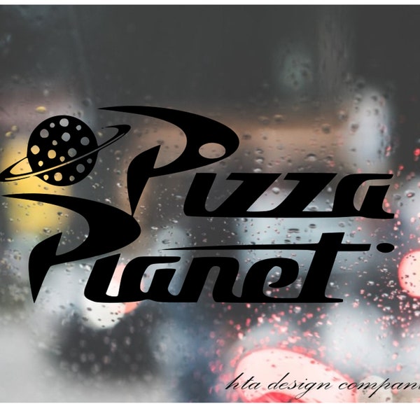 Decal for Toystory pizza planet   Vinyl Sticker Decal for Car, Truck, Window, Bumper Decal for Laptop, Phone, Home Decoration