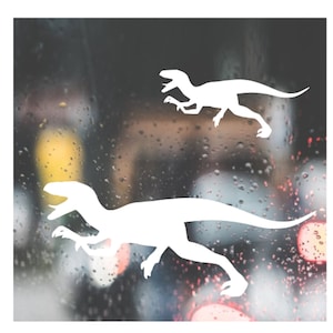 Custom Decal RAPTOR  Dinosaur Velociraptor Jurassic / Vinyl Sticker Decal for Car, Truck, Window, Bumper, Laptop, Phone, Home Decoration