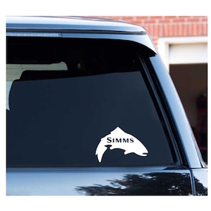 Custom Decal   Simms Fishing Vinyl Sticker Decal for Car, Truck, Window, Bumper, Laptop, Phone, Home Decoration