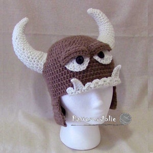 Monster Hat, Crochet Pattern 4 sizes, Child-Adult; A Free Pattern of Halloween Cat Hat Included