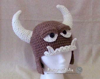 Monster Hat, Crochet Pattern 4 sizes, Child-Adult; A Free Pattern of Halloween Cat Hat Included