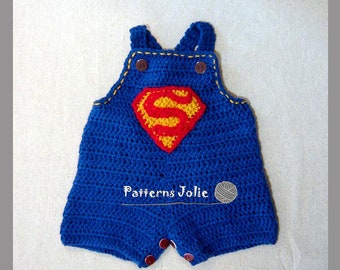 Crochet Baby Outfit Pattern, Superhero Romper, 0-18M (PDF Pattern)
