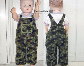 Camuflaje del bebé en general, cambio fácil con botones en la entrepierna - patrón del ofecho 4 tamaños
