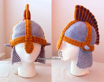 Helm mit Spikes, Häkelanleitung 5 Größen; eine kostenlose Anleitung von Halloween Cat Hat enthalten