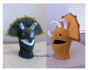Crochet Triceratops Hat Pattern, Child-Adult Sizes (PDF Pattern)