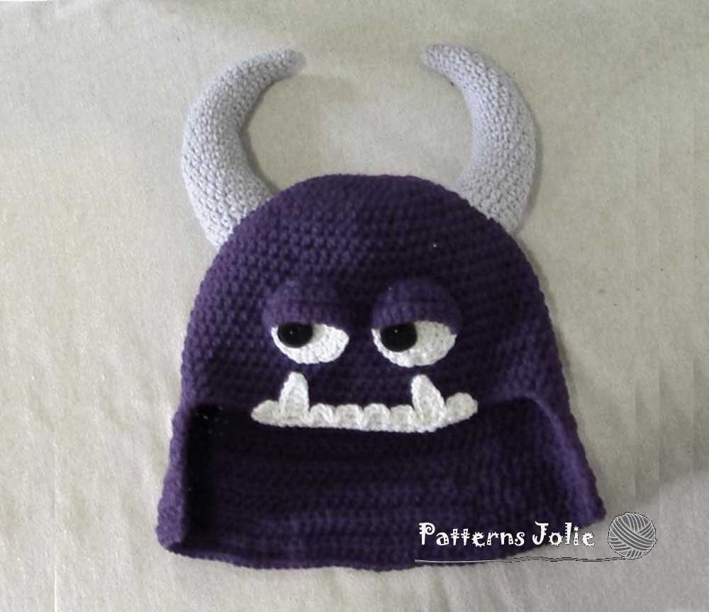 Monster Hat Crochet Pattern 4 Sizes Childadult A Free Etsy