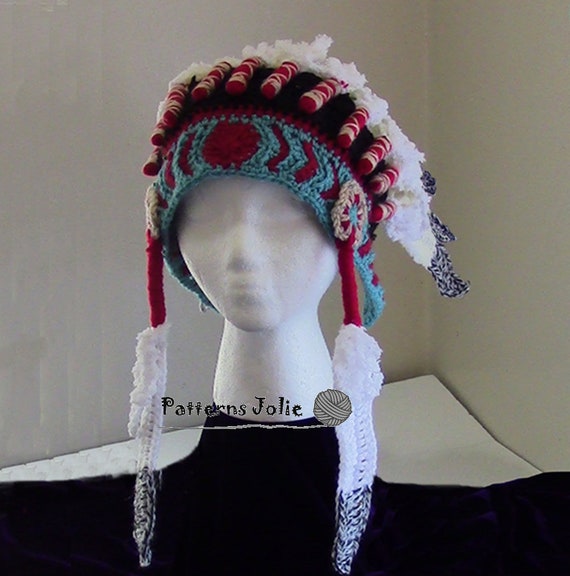 Indian Headdress Crochet Pattern 3 Sizes Child-sdult; A Free