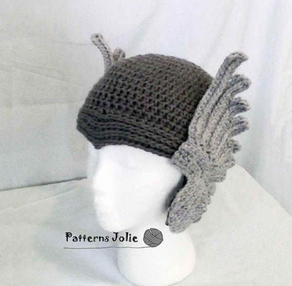 Valkyrie Thor Helmet- Crochet Pattern 5 Sizes, Child-adult; A Free
