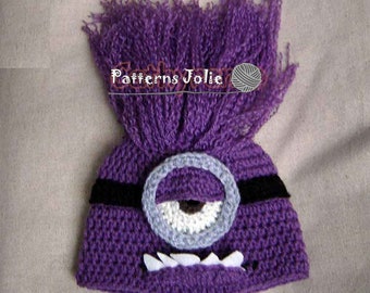 Evil Halloween Hat Crochet Pattern, Child-Adult 5 Sizes (PDF)