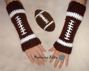 Toy Football and Leg/Arm Warmers Set, Crohet Pattern