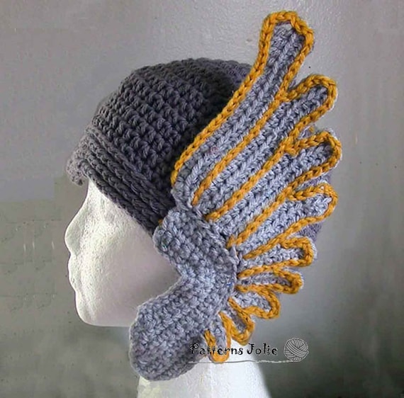 Valkyrie Thor Helmet- Crochet Pattern 5 Sizes, Child-adult; A Free