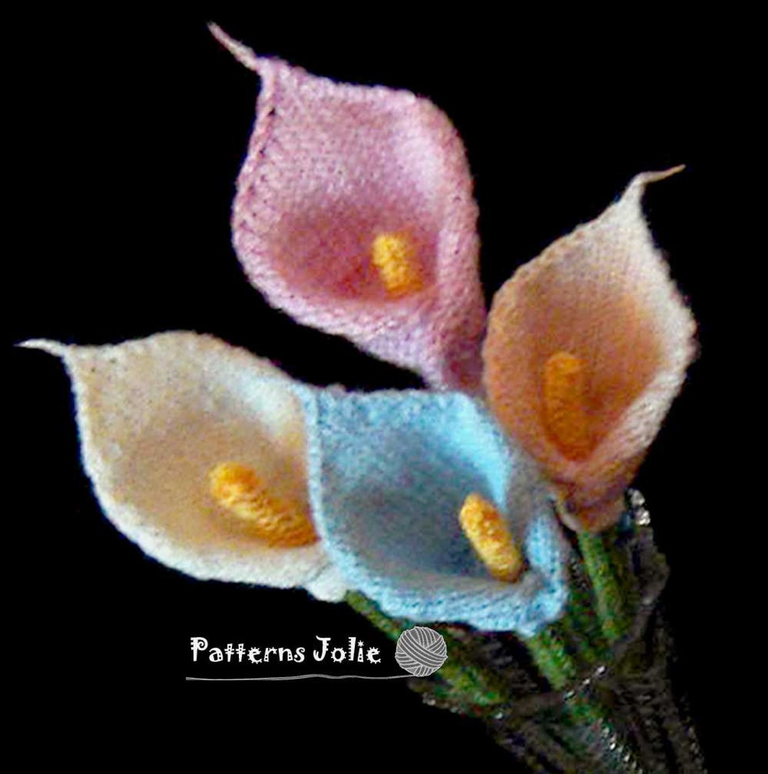Flower Calla Lily Knitting Pattern Great for Homedeco or Etsy