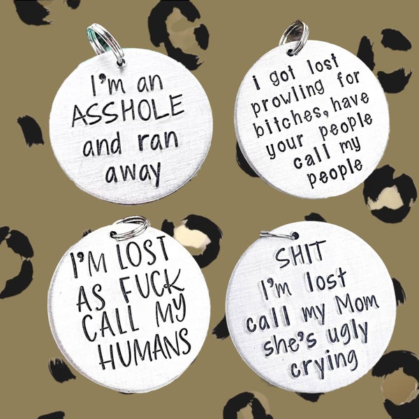 Pet Tags | Funny Pet | Rude Pet | Inappropriate Pets | Humour Pets | Cat Tags | Dog Tags | Pet Gifts | Rude Cat | Rude Dog | Swear Pet