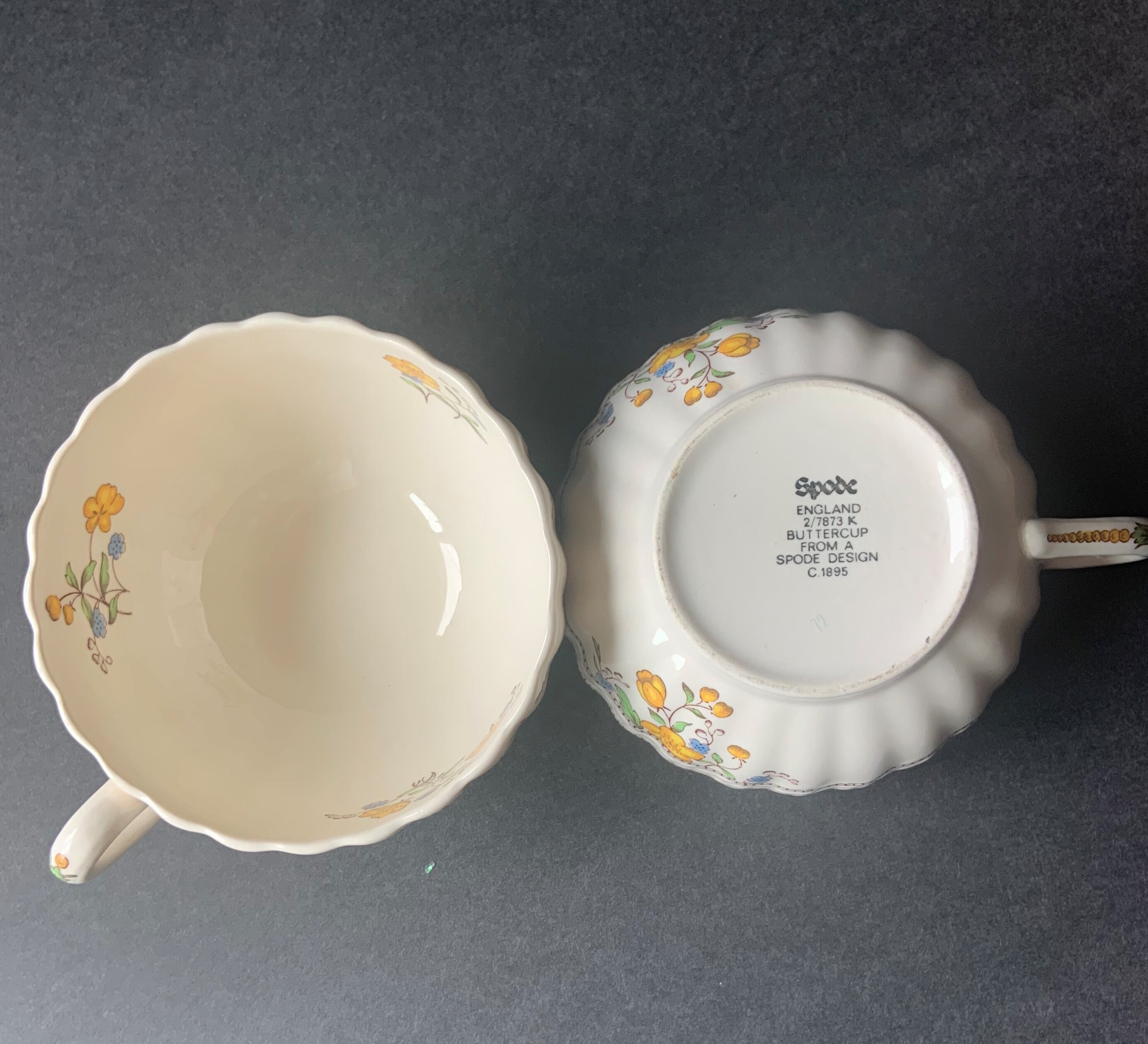 Vintage Spode buttercup China Teacup Made in England. Great Condition. Eastertea Partybridal
