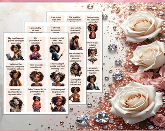 Glow & Grow Affirmation Bundle | 108 Color Cards for Confidence and Self-Love