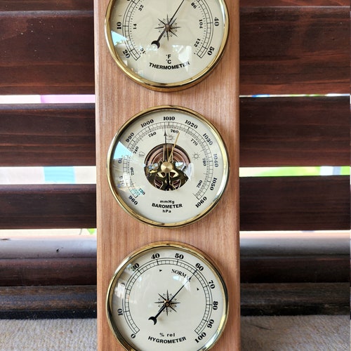 Weather Station Tide Clock Barometer Hygrometer Thermometer Etsy