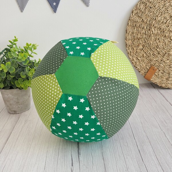 Luftballonhülle Ballhülle aus Stoff groß Fußball Stoffbezug Luftballon Geschenk zur Taufe Geschenk Geburtstag Baby Mitbringsel Kleinkind