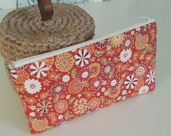 Pochette plate zippée, porte monnaie