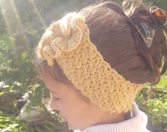 Headband, bandeau en laine enfant, cache oreilles