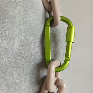 Super chunky statement necklace with mega carabiner detail image 2