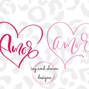 Amor, valentines day instant download. png svg, 2 digital downloads