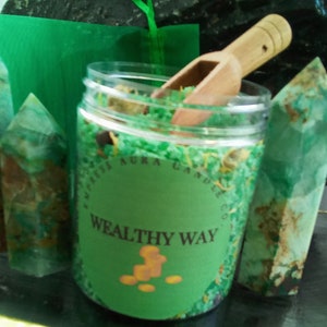 Wealthy Way Bath Salts: Herbal Money Manifestation Soak