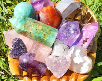 Crystal Mystery Box: Gemstones, Towers, Witchy Decor