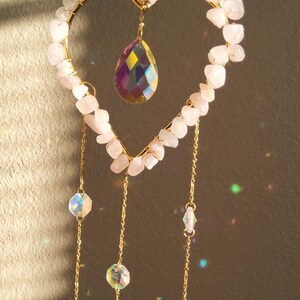 Suncatcher, Crystal Suncatcher, Sun Catcher for Window Hanging, Healing Crystal, Gemstone Suncatcher, Wall Decor, Chakra Crystal, Gift