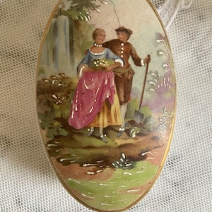 Vintage porcelain tin Limoge