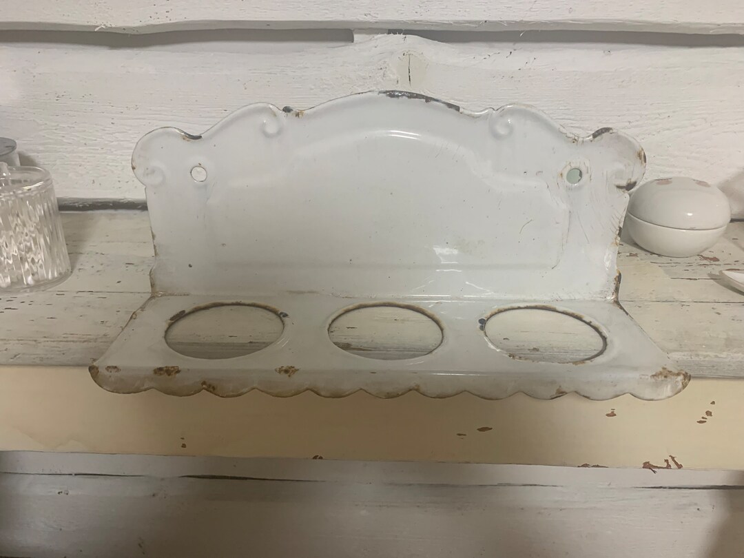 Vintage Enamel Shelf Etsy