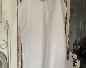 Vintage white linen nightgown